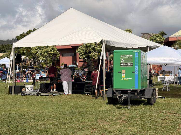 IVP battery unit silently powering a community festival stage