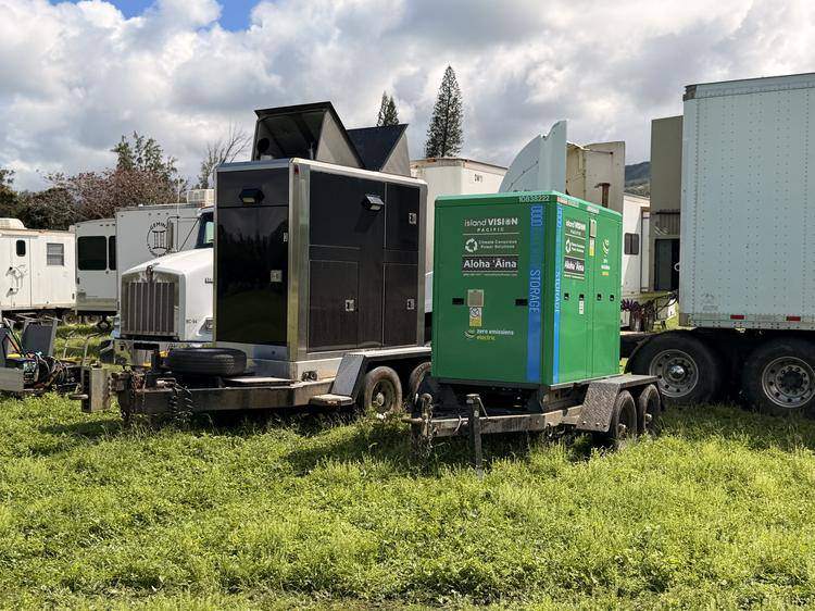 IVP battery energy storage unit deployed at a film production basecamp